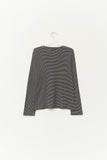 Neck Stud Striped Longsleeve