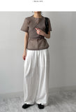 Earth Wrap See-Through Half Blouse