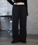 Fuzzy loose fit low pants