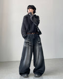 Hirai Black Maxi Wide Denim