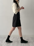 Stitch Banding Midi Skirt