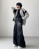 Brachio Crack Wide Denim