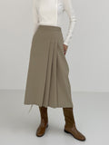 Anne pleated long skirt