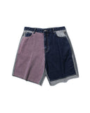 Patchwork Denim Half Pants