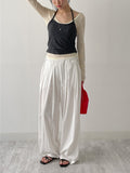 End Two-Tuck Nylon Banding Wide Pants