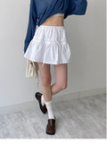 [Pants Lining] Lace Flare Mini Skirt