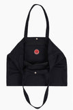 Snap d-ring cotton shoulder bag