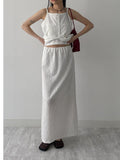 [Setup Available] Judy Lace Banding Long Skirt