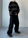 Stripe Warmer Knit Hood