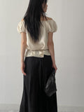 Shabet Square Neck Puff Blouse