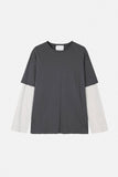 Waffle damage layered long sleeve