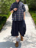 Non-fade Big Cargo Bermuda Denim