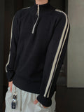AOS Side Line High Neck Knit Half Zip-Up