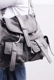 Diora Leather Two Pocket Backpack