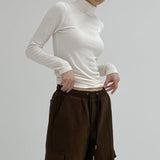 Angora Mock Turtleneck T-Shirt