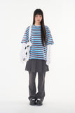 Creek stripe crop round tee