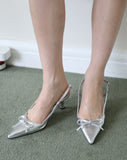 Ribbon stiletto heels