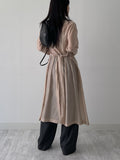 Bridget Pintuck See-Through Long Shirt One Piece