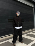 Cozy Hip-Hop Brushed Zip-Up