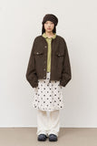 Node Collar Suede Jacket