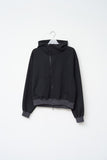 Stein Cropped Zip Hoodie