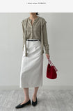 [Shawl SET] Striped Round Knit Cardigan