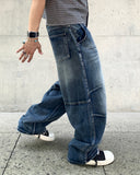 Snap Dart Wide Banding Denim