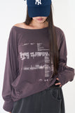 Gaussian off-shoulder tee
