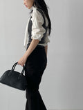 Ribbon Square Neck Knit Bustier