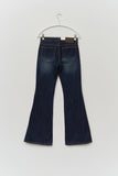 (W) Sen Low-rise Bootscut Denim Dark Blue