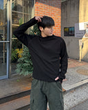 High Neck Waffle Warmer Hoodie