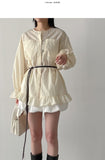 [Cowhide] Cable Long Layered Belt