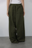 Snap Wide Cotton Pants