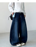 Label Snap Balloon Denim Pants