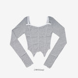 Ellen cut color matching t-shirt