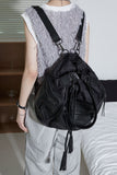 black bucket backpack