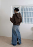 LEAF DENIM LONG SK