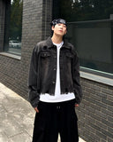 Vintage Crop Damage Denim Jacket