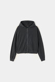 Pony pigment crop hood zip-up