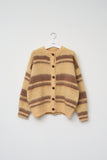 Heavy Angora Striped Cardigan