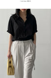 Hugo Belted One-Tuck Wide Slacks