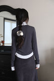 Mix fur hair tie