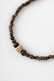 Antique dark wood necklace