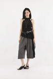 Half-high neck knit halter top