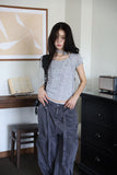 Flower Scarf Shirring Tee
