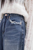 biting wide denim