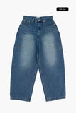 Darnel curved denim pants