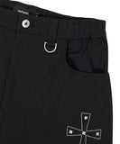 CROSS STUD TWILL SHORTS