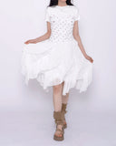 Sly diagonal frill midi skirt
