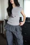 Frill skirt nylon pants